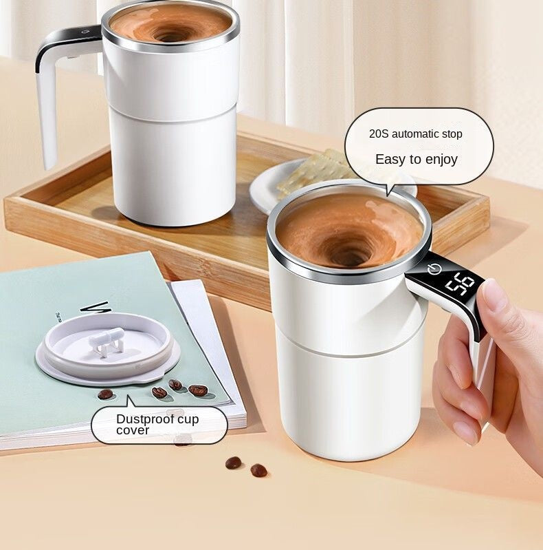 Electric Self-Stirring Coffee Mug – Rechargeable Magnetic Mixer Cup