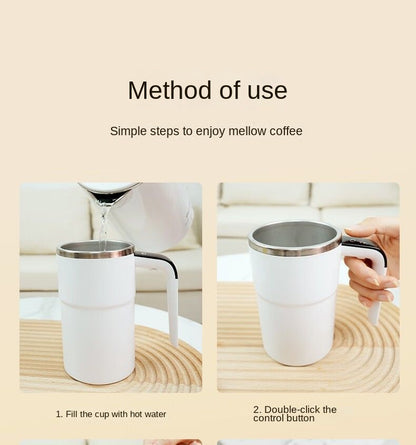 Electric Self-Stirring Coffee Mug – Rechargeable Magnetic Mixer Cup