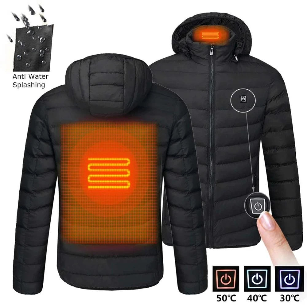Men’s USB Heated Jacket – Winter Electric Thermal Coat