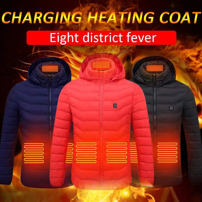 Men’s USB Heated Jacket – Winter Electric Thermal Coat
