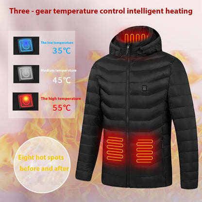 Men’s USB Heated Jacket – Winter Electric Thermal Coat