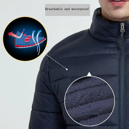 Men’s USB Heated Jacket – Winter Electric Thermal Coat