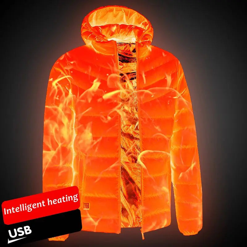 Men’s USB Heated Jacket – Winter Electric Thermal Coat