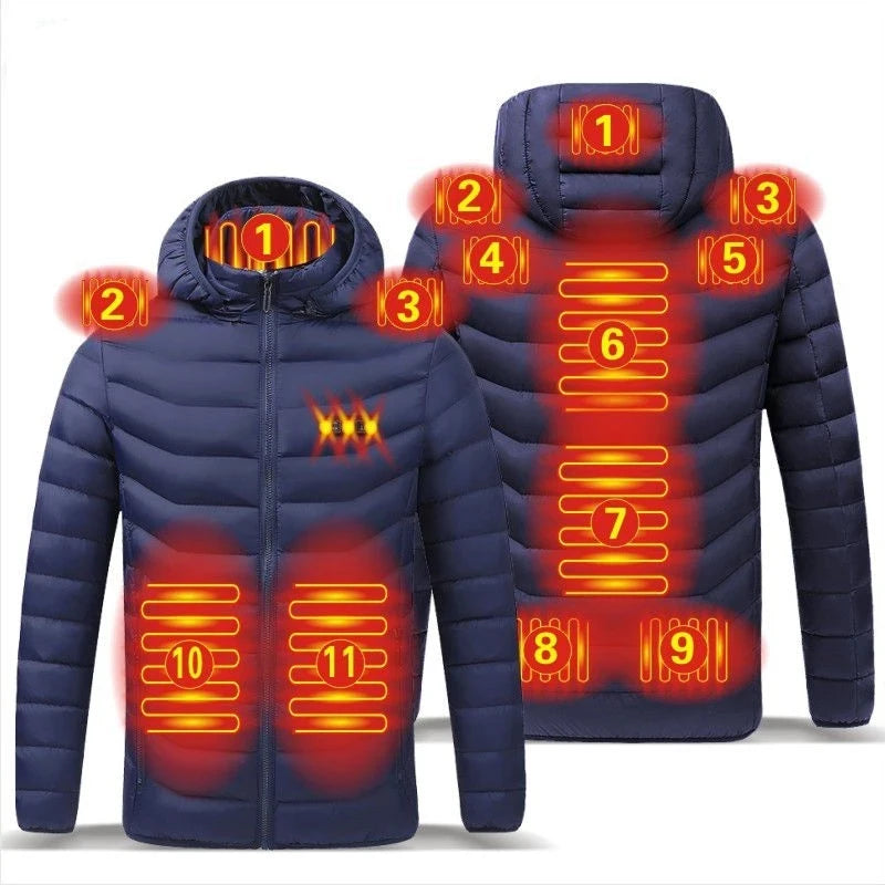 Men’s USB Heated Jacket – Winter Electric Thermal Coat