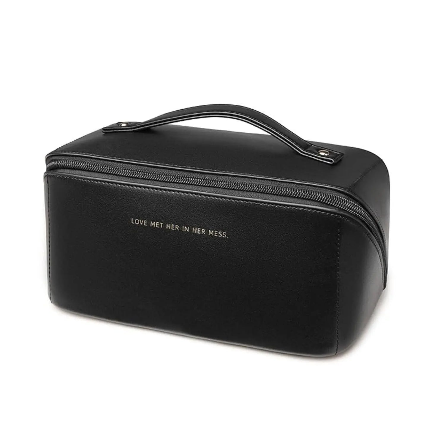 Travel Makeup Bag – Large Capacity Waterproof PU Leather Cosmetic Organizer