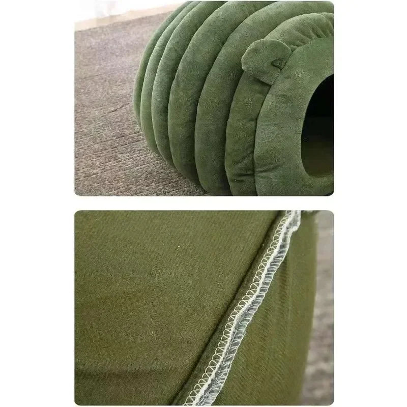 Cat bed mat winter autumn caterpillar cozy sleep house warm Nest safe breathable large space bed warm cat products cushions