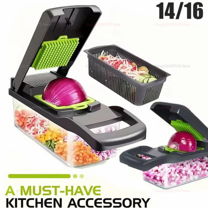 Portable Vegetable Cutter & Multifunctional Slicer – 8-in-1 Kitchen Essential