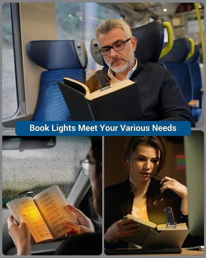 LED Clip-On Book Light – Eye-Care Reading Lamp