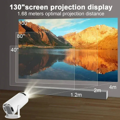 2025 HY300PRO Mini Projector – Portable 1080P/4K Android Smart Projector with WiFi & Bluetooth