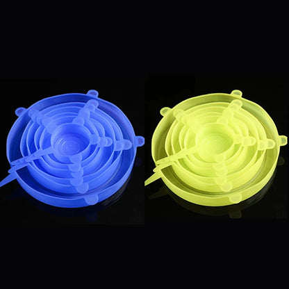 Silicone Cover Stretch Lids - 6 Pcs