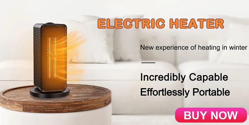 Portable Mini Electric Heater – PTC Ceramic Fan Heater