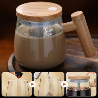 Self-Stirring Coffee Cup – 400ml Electric Mixing Mug