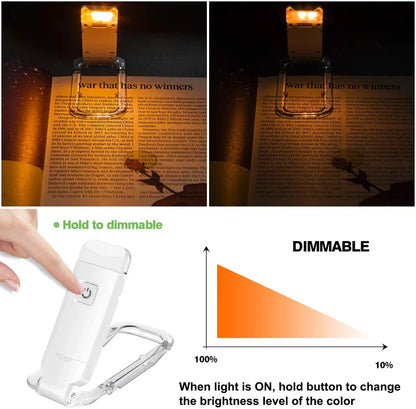 LED Clip-On Book Light – Eye-Care Reading Lamp