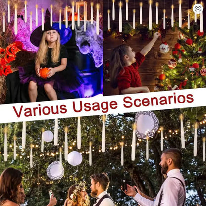 Floating LED Candles – 12pcs Magic Hanging Flameless Candles