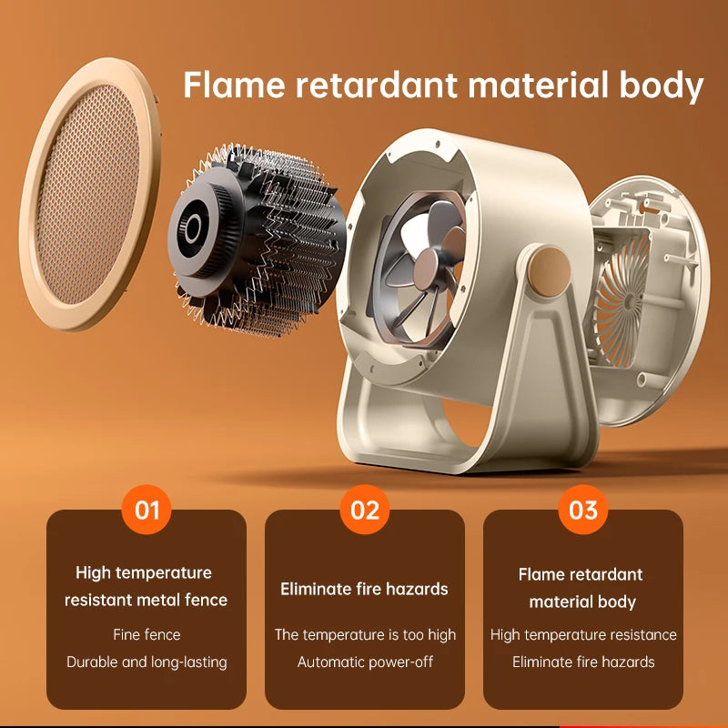 Portable Desktop Electric Heater – Mini Hot Air Blower