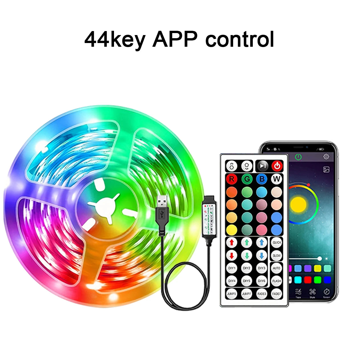 RGB LED Strip Lights – App Controlled Flexible Room Lighting