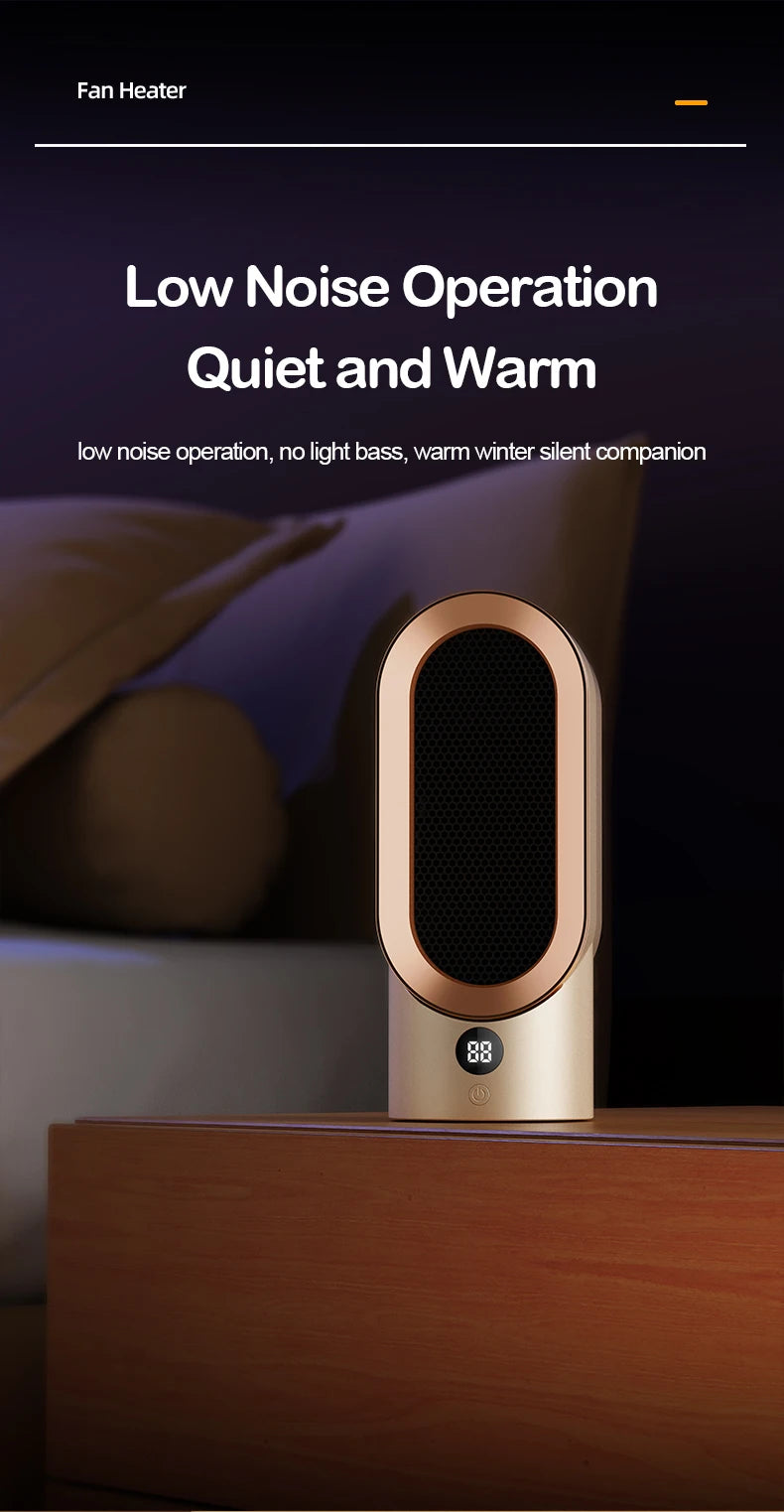 Portable Mini Electric Heater – PTC Ceramic Fan Heater