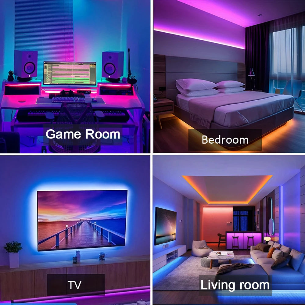 RGB LED Strip Lights – App Controlled Flexible Room Lighting