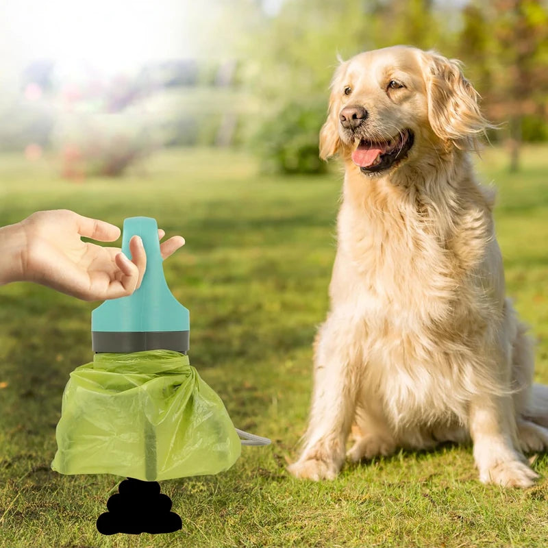 Portable Dog Pooper Scooper with Bag – Pet Waste Grabber & Picker