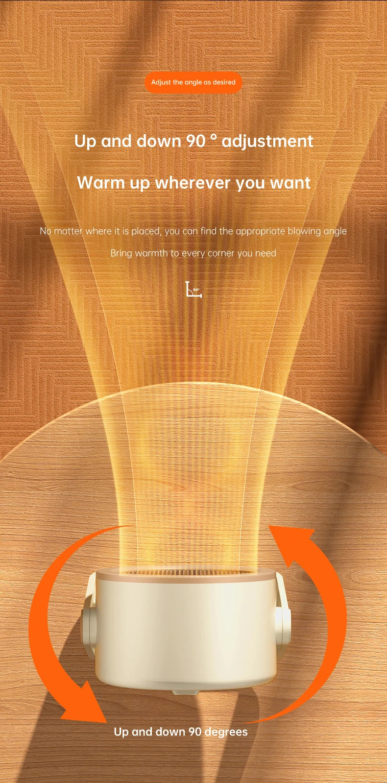 Portable Desktop Electric Heater – Mini Hot Air Blower