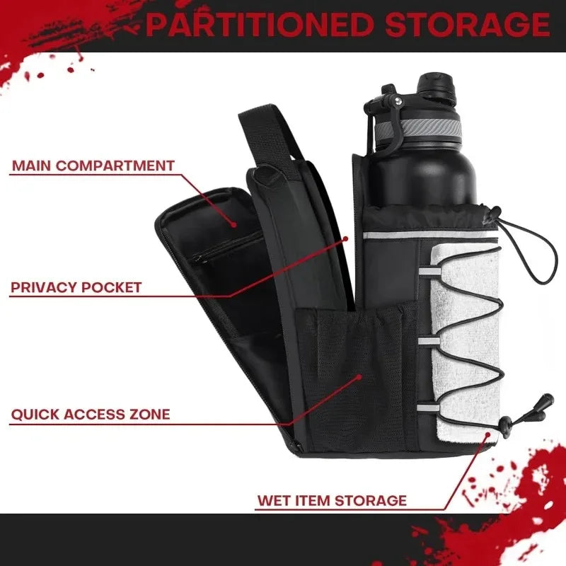 Magnetic Gym Sling Bag with Bottle Holder