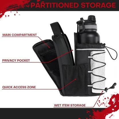 Magnetic Gym Sling Bag with Bottle Holder