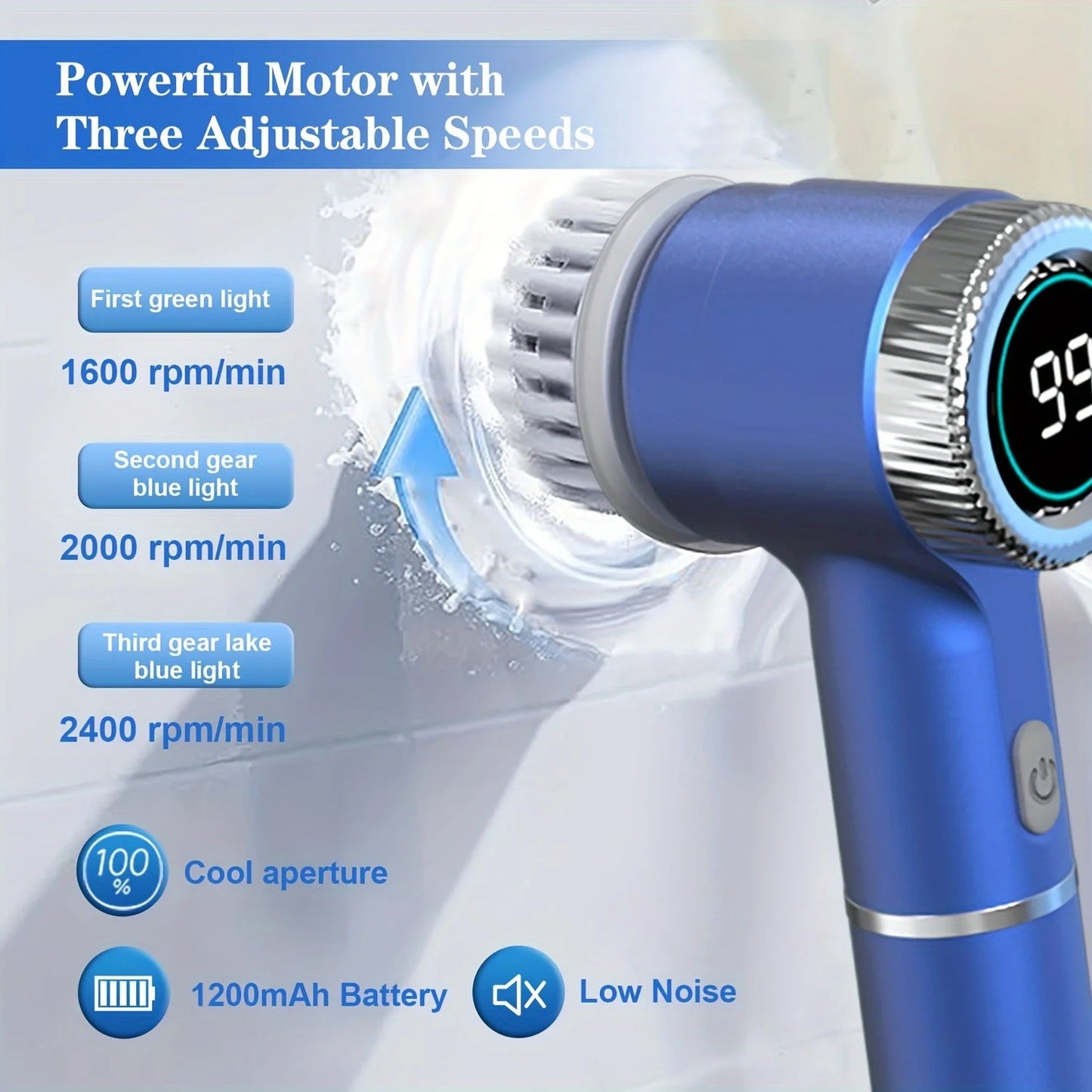 Electric Spin Scrubber – Handheld Shower Cleaner