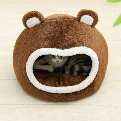 Funny Cat Bed – Plush Pet House for Cats & Small Dogs