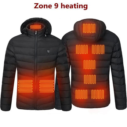 Men’s USB Heated Jacket – Winter Electric Thermal Coat