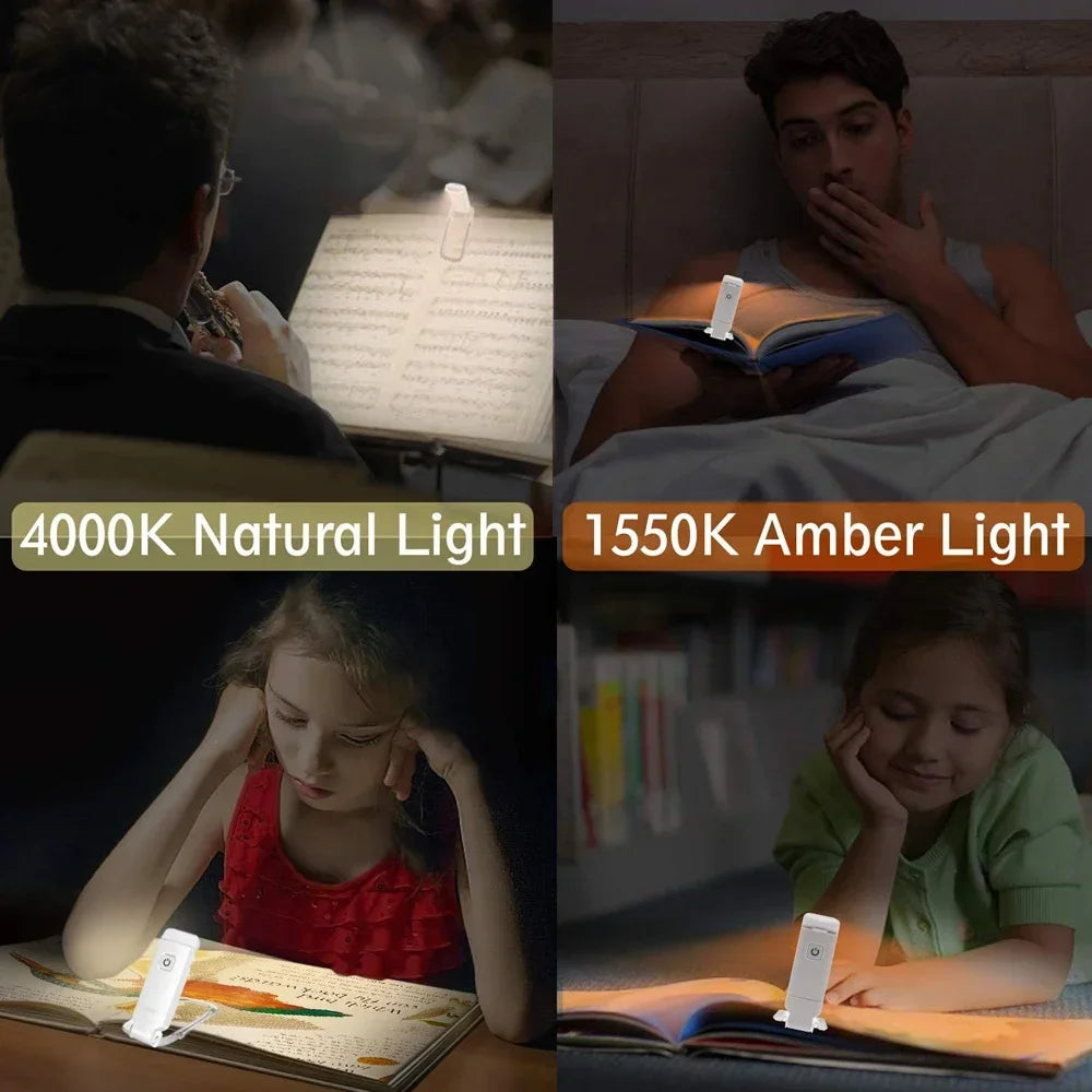 LED Clip-On Book Light – Eye-Care Reading Lamp