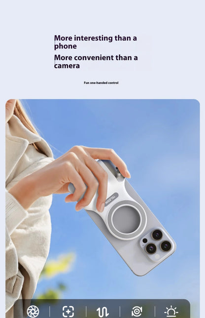 Magnetic Phone Camera Hand Grip – Detachable Remote