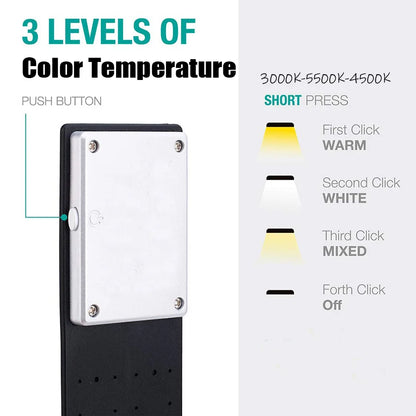 Bookmark Book-light Stepless Dimming E-book Kindle light 3 colors temperature Folding Rechargeable With Clip-On Bed Reading Lamp