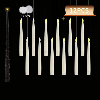 Floating LED Candles – 12pcs Magic Hanging Flameless Candles