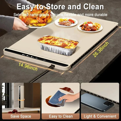Foldable Electric Warming Tray – Portable Food Warmer