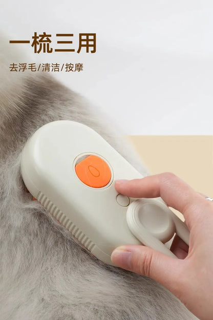 3-in-1 Steam Cat Grooming Brush