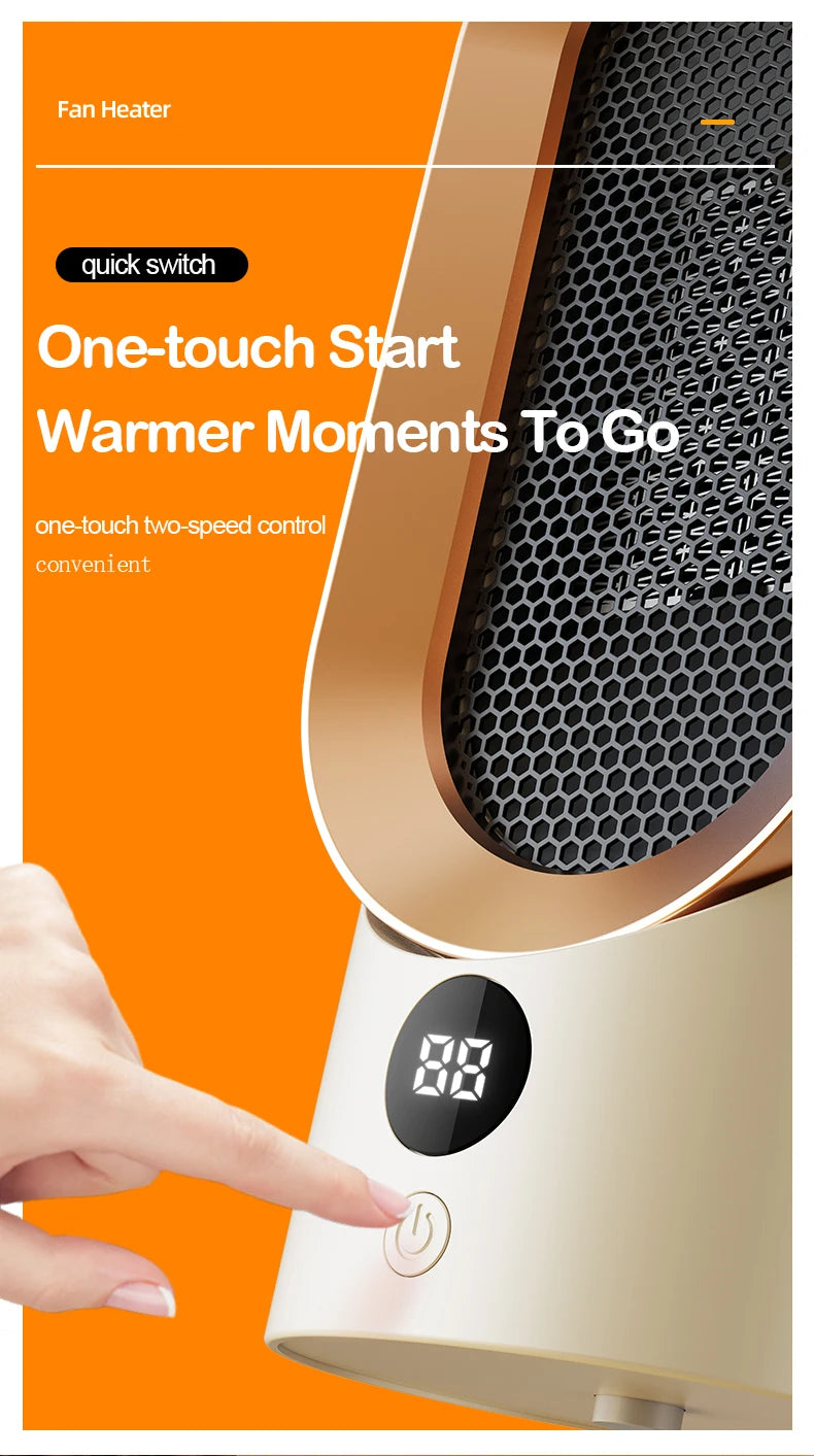Portable Mini Electric Heater – PTC Ceramic Fan Heater