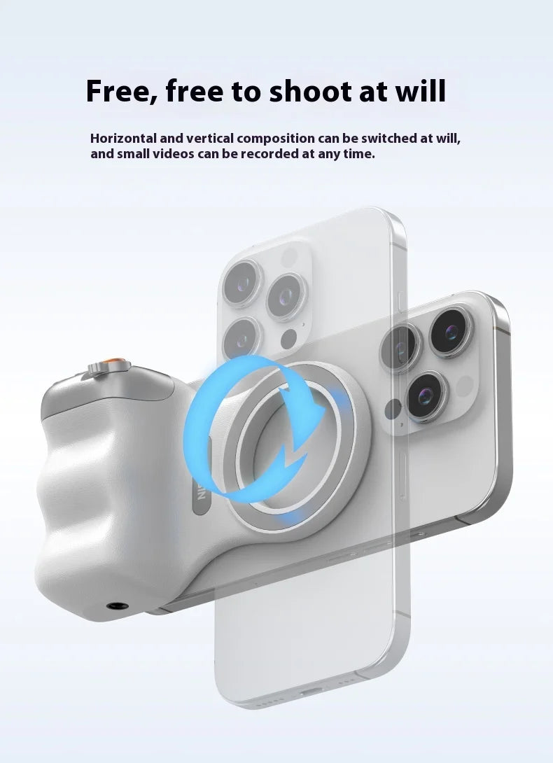 Magnetic Phone Camera Hand Grip – Detachable Remote