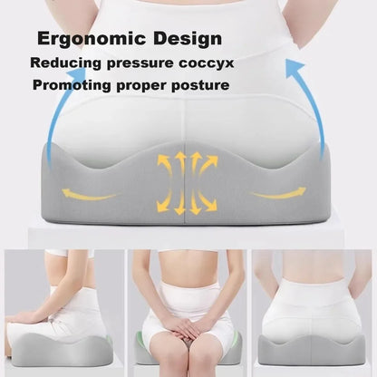 1pc Ergonomic Memory Foam Seat Cushion 3D Support Cushion Washable Polyester Car Office Essentials Comfortable for Long Sitting