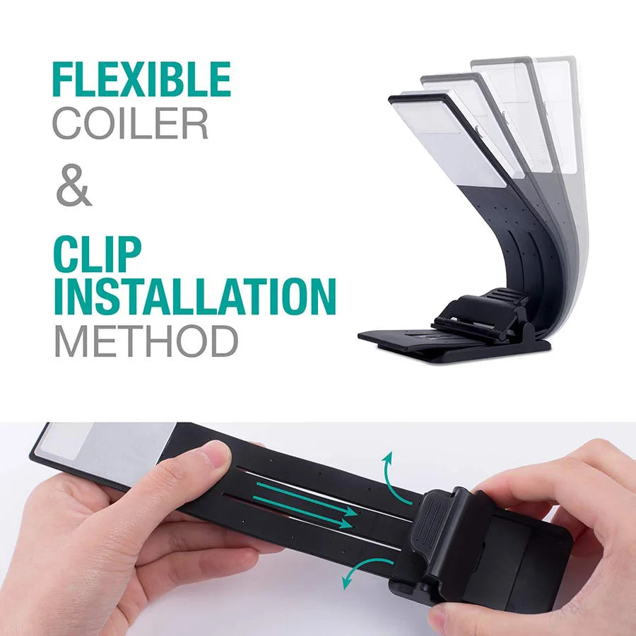 Bookmark Book-light Stepless Dimming E-book Kindle light 3 colors temperature Folding Rechargeable With Clip-On Bed Reading Lamp