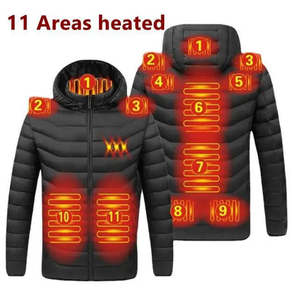 Men’s USB Heated Jacket – Winter Electric Thermal Coat
