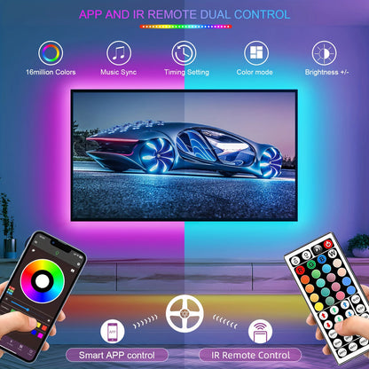 RGB LED Strip Lights – App Controlled Flexible Room Lighting