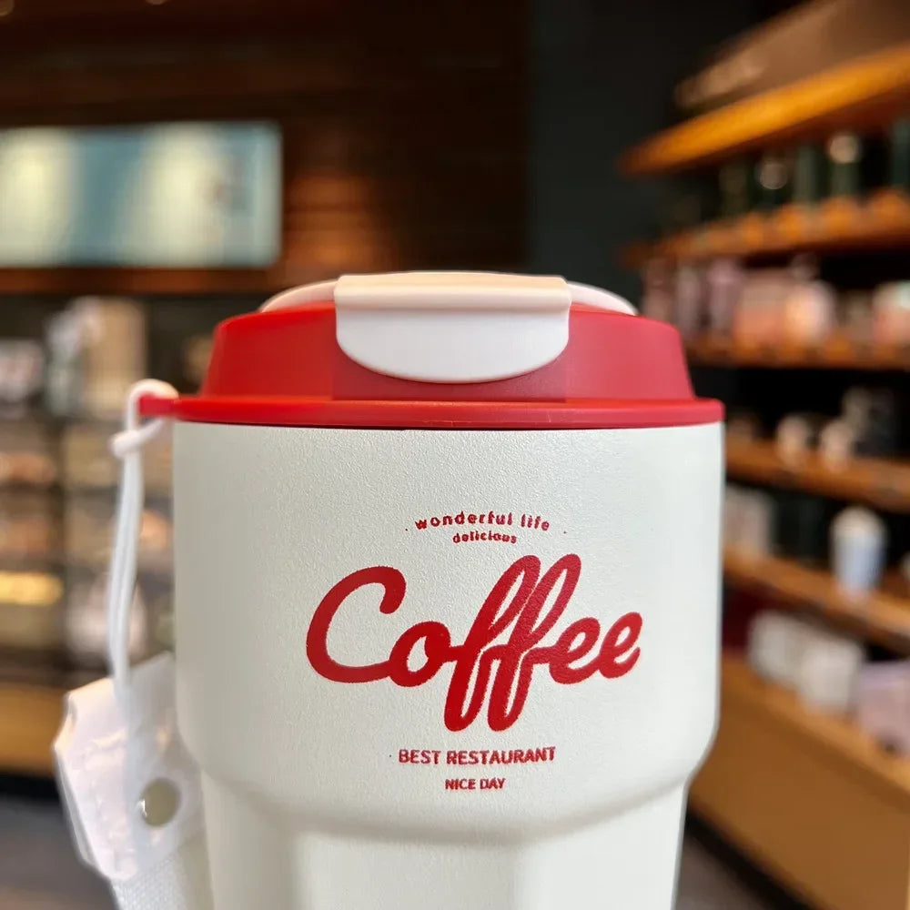 Double Stainless Steel Travel Mug – 420/620ml Portable Vacuum Tumbler