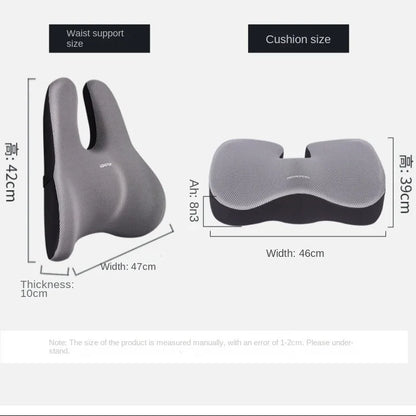 Memory Foam Seat & Backrest Cushion – Orthopedic Support