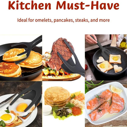 Silicone Grip Flip Tongs