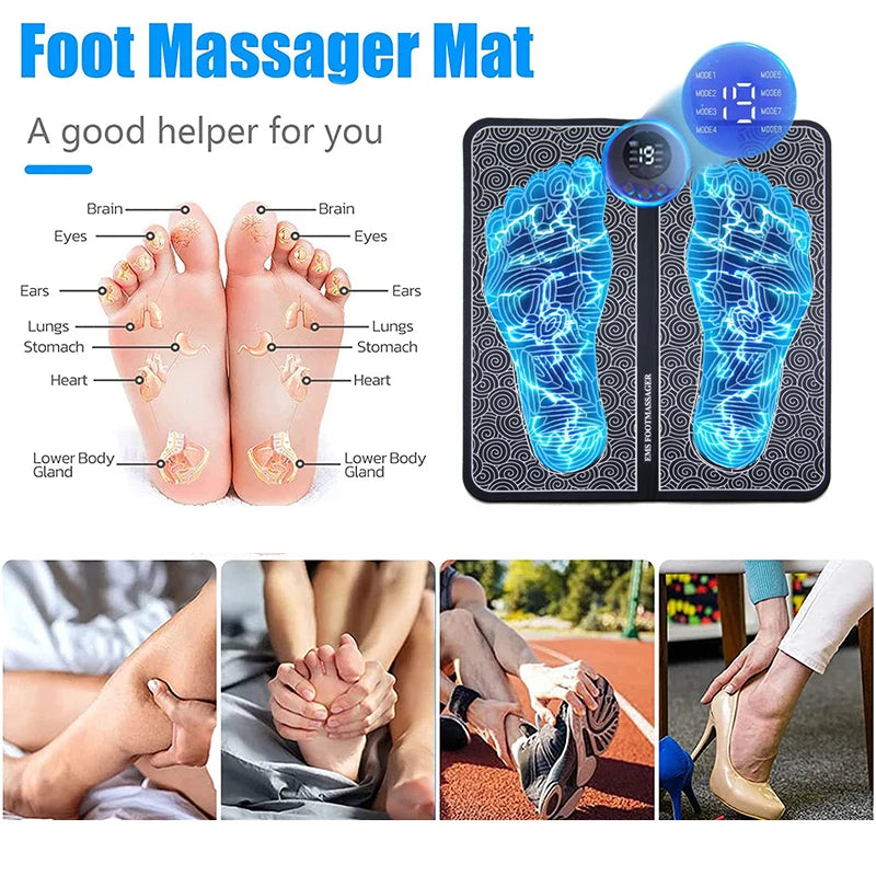 Electric Foot Massager Pad – Muscle Relaxation & Fitness