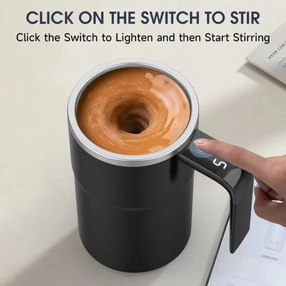 Electric Self-Stirring Coffee Mug – Rechargeable Magnetic Mixer Cup