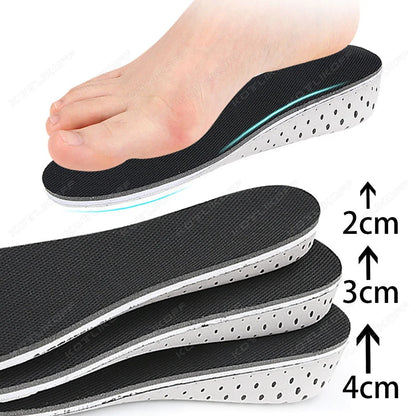 Memory Foam Height Increase Insoles – Full-Length Invisible Shoe Lifts (Unisex)