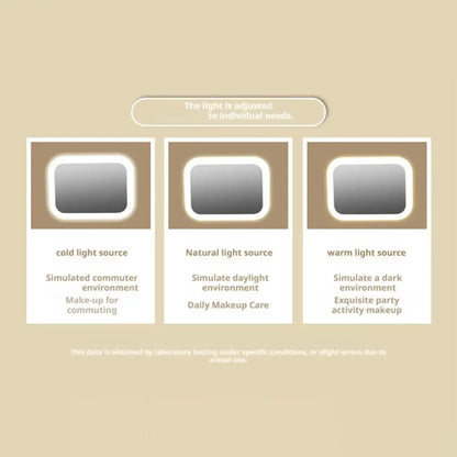 LED Travel Makeup Bag – Rechargeable Cosmetic Mirror with 3 Light Modes