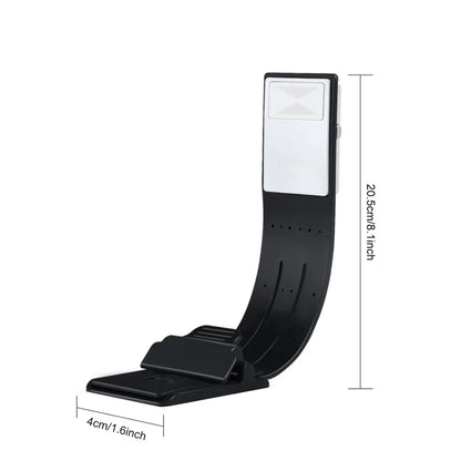 Bookmark Book-light Stepless Dimming E-book Kindle light 3 colors temperature Folding Rechargeable With Clip-On Bed Reading Lamp