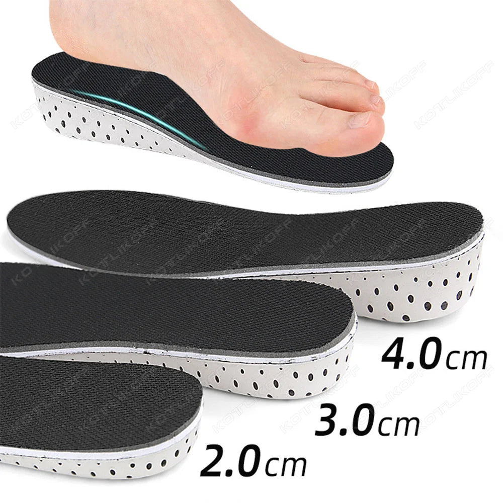 Memory Foam Height Increase Insoles – Full-Length Invisible Shoe Lifts (Unisex)